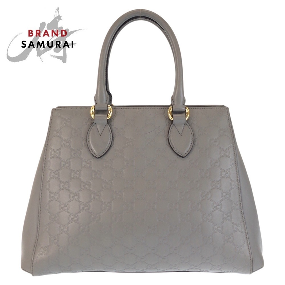 GUCCI Guccissima Grey Leather Tote Bag Handbag